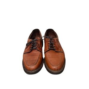 Allen Edmonds Wilbert Mens Tan Leather Split Toe Derby Shoe Handcrafted USA 8.5